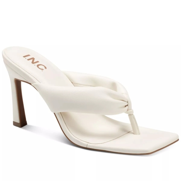 INC International Concepts Shoes - INC Sageep Cream High Heel Sandals 9M